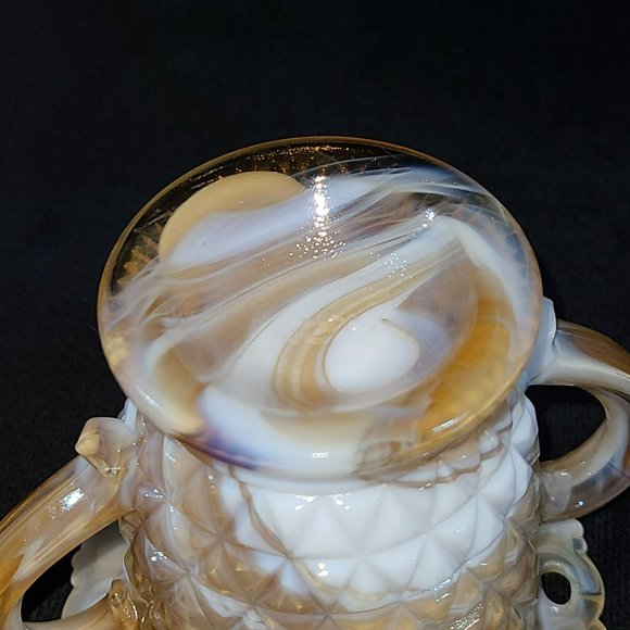 Imperial caramel slag glass pressed vase - Picture 4 of 6